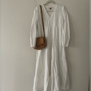 UNIVERSAL THREAD White Long Sleeve Beach Style Midi